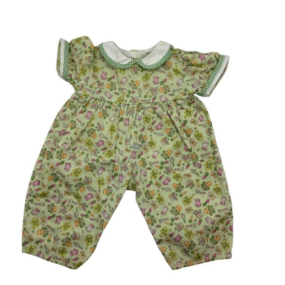 American Girl Bitty Baby Gardening Outfit Overalls 15" Doll Clothing - Picture 1 of 4